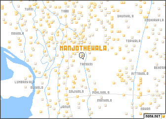 map of Manjothewāla