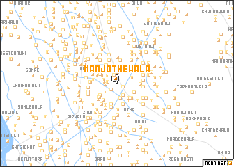 map of Manjothewāla