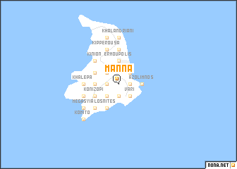 map of Mánna