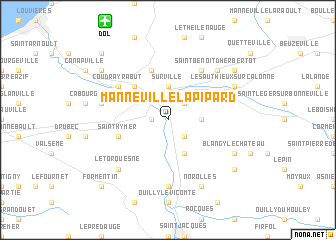 map of Manneville-la-Pipard