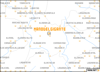 map of Mano del Gigante