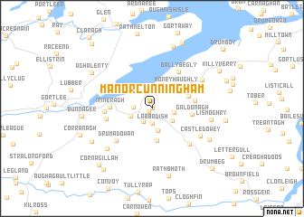 map of Manorcunningham