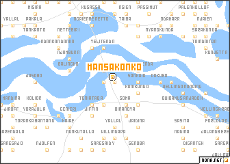 map of Mansa Konko