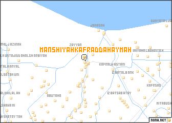 map of Manshīyah Kafr ad Dahāymah