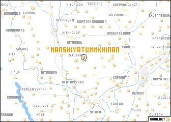map of Manshīyat Umm Khinān