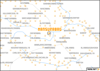 map of Manşūrābād