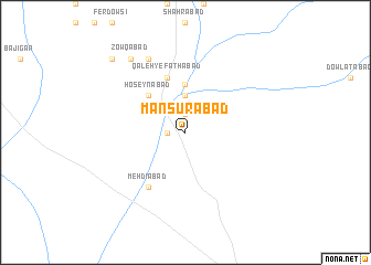 map of Manşūrābād