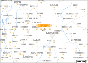 map of Manşūrah