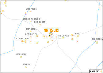 map of Manşūrī