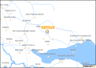 map of Manşūr