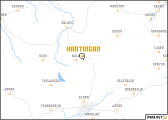 map of Mantingan