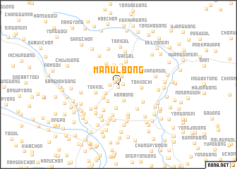 map of Manŭlbong