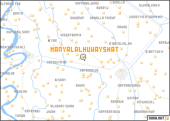map of Manyal al Huwayshāt
