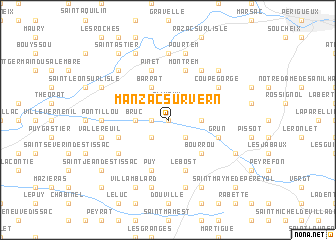 map of Manzac-sur-Vern