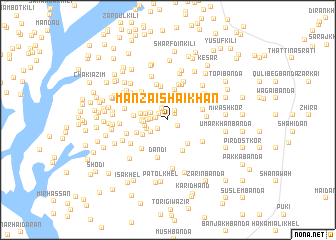map of Manzai Shaikhān