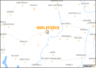 map of Maple Forks