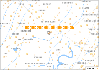 map of Maqbara Ghulām Muhammad