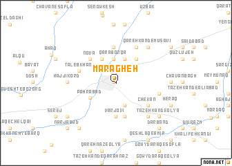 map of Marāgheh
