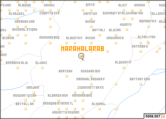 map of Marāḩ al ‘Arab