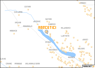 map of Marčetići