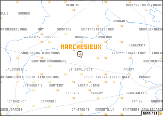 map of Marchésieux