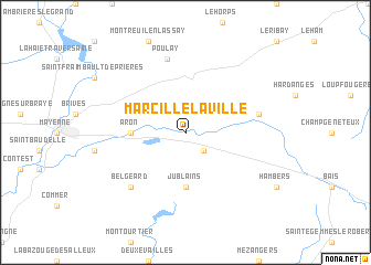 map of Marcillé-la-Ville
