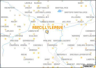 map of Marcilly-le-Pavé