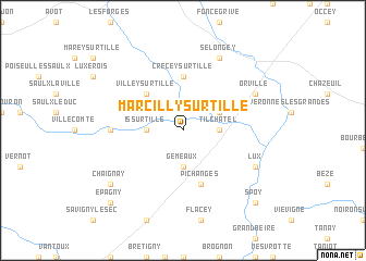 map of Marcilly-sur-Tille