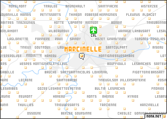 map of Marcinelle