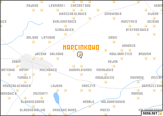 map of Marcinkowo