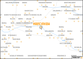 map of Marcinków