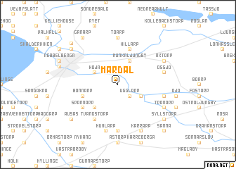 map of Mardal