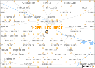 map of Mareuil-Caubert