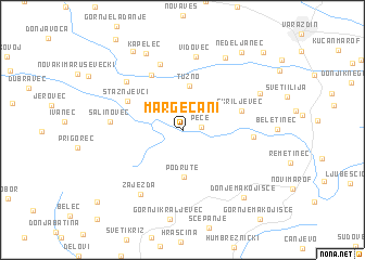 map of Margečani