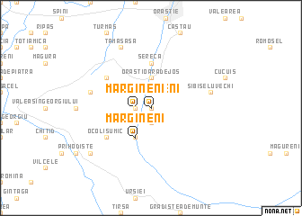 map of Mărgineni