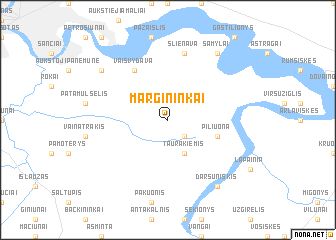 map of Margininkai