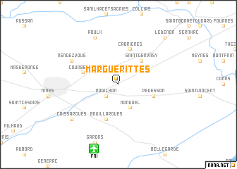 map of Marguerittes