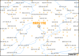 map of Margynė