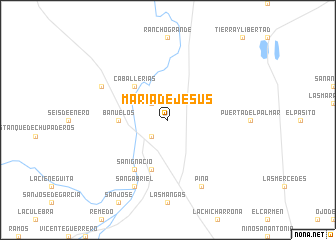 map of María de Jesús