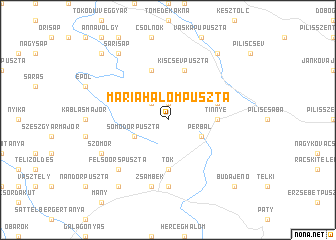 map of Máriahalompuszta
