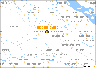 map of Máriamajor