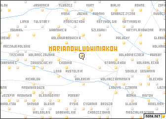 map of Marianów Ludwiniaków