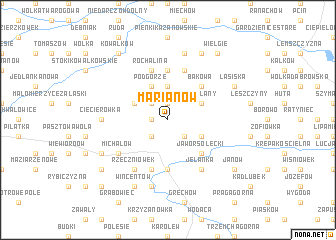 map of Marianów