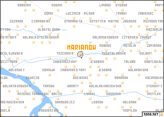 map of Marianów