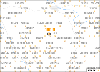map of Mařín