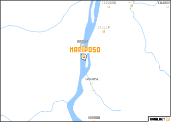 map of Mariposo