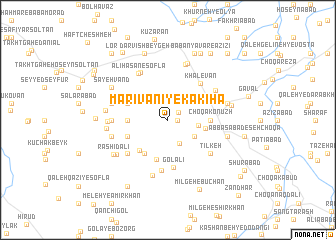 map of Marīvānī-ye Kakīhā