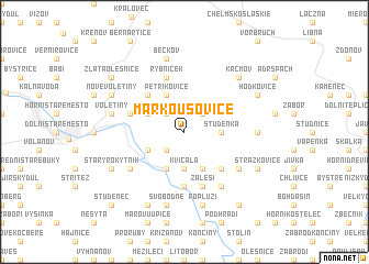 map of Markoušovice