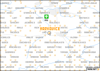 map of Markovice