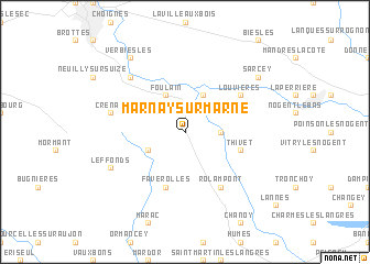 map of Marnay-sur-Marne